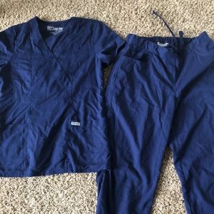 Grey’s Anatomy Navy Blue Scrubs Small Tall Women